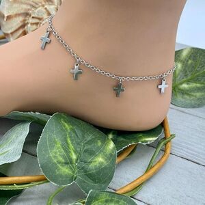 Stainless Steel Cross anklet